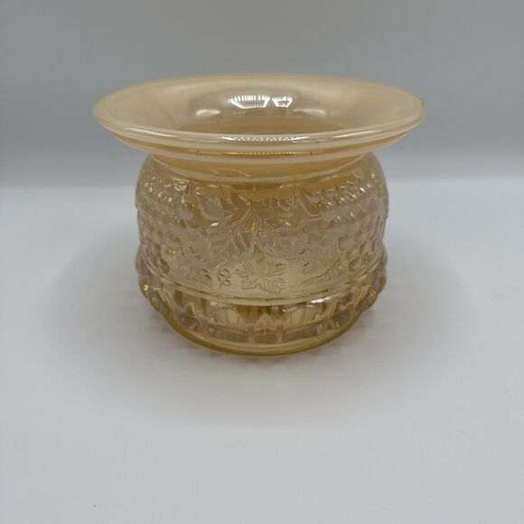 Fenton Glass Peach Opalescent Grape & Cable Spittoon - Picture 4 of 7